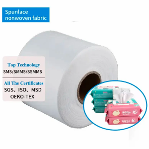 Spunlace Nonwoven fabricae Roll pro infectum abstergitur