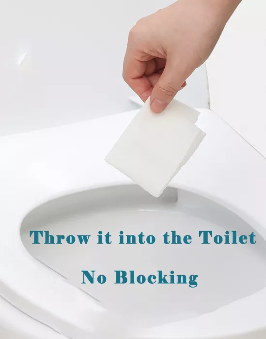 Kertas Toilet Baseuh Disiram Ramah Lingkungan Kertas Tisu Basah OEM 9